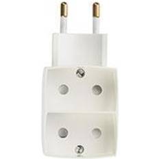 E:zo Nq Power 2-vejs Fladt Distributionsstik, Hvid Stikdåse