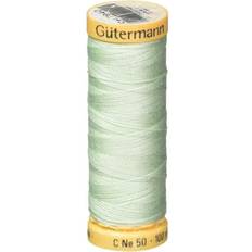 Silver Sewing Thread Gutermann Natural Cotton Thread 110yd-Light Silver Green