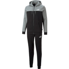 Puma Ess+ Hooded Colorblock Track Suit - Black