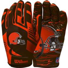 One Size Gloves Wilson NFL Stretch Fit Cleveland Browns - Brown/Orange