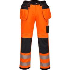 EN 14404 Werkkleding Portwest PW3 Hi-Vis Stretch Broek met Holsterzakken maat 48, OrBk