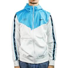 Nike Sportswear Repeat Men's Full-Zip Hoodie - Summit White/Baltic Blue/Black