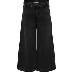 Only Girl's Kogcomet Wide Dnm Loose Fit Jeans - Black/Washed Black