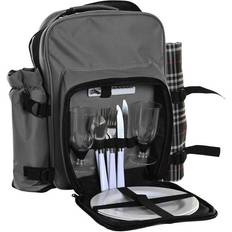 Delantales Dkd Home Decor Set de P'cnic 28,5 x 20 x 39 cm Gris Oscuro Delantal Gris