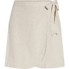 Vila Prisilla HW Short Wrap Skirt - Super Light Natural Melan