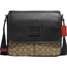 Coach Sprint Map Bag 25 in Signature Jacquard - Black Antique Nickel/Khaki/Black Multi