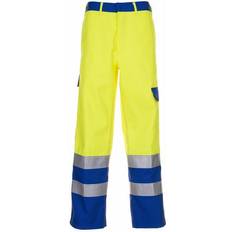 Planam Bundhose Major Protect warngelb/kornblau