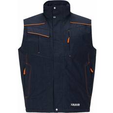 3XL Work Vests Planam Weste Outdoor Neon marine/orange