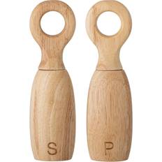 Bloomingville Ustensiles de cuisine Bloomingville Salière Et Poivrière Martim 21 cm Bois d’hévéa Moulin à épices