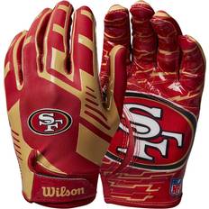 Taglia unica Guanti Wilson NFL Stretch Fit San Francisco 49ers - Red/Gold