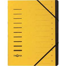 Pagna Pagna 40059-05 Ordningsmapp, 12 delar, 1–12, gul 1 st