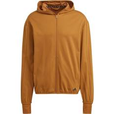 Bruna - Träningsplagg Tröjor adidas Yoga Base Training Aeroready Full-Zip Hoodie - Bronze Strata/Black