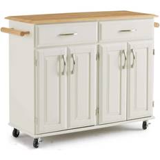 Homestyles Madison White Kitchen Cart Trolley Table