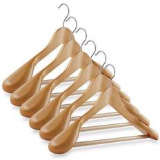 Casafield 6 Natural Wide Shoulder Wooden Suit Hangers Hanger