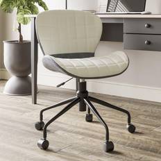 Beige Office Chairs Belleze Modern Linen Office Chair