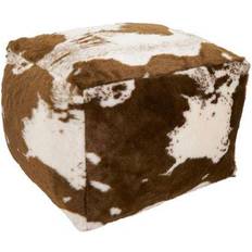 Stools Saro Lifestyle PU471.BR Cow Hide Pouffe