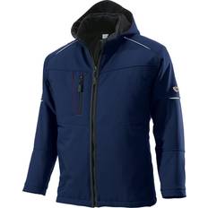 Men's Soft Shell Jacket Stand-Up Collar Front Zip - Midnight Blue