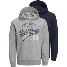 Jack and jones hoodie Jack & Jones Logo Hoodie 2-pack - Blue/Navy Blazer