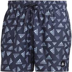 Costumi da bagno adidas Men's Sportswear Logo Print Clx Very Short Length Swim Trunks - Shadow Navy/Blue Dawn