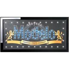 Blue Notice Boards American Art Decor Licensed Modelo Framed Flashing LED Marquee Wall Sign 19"x10" Notice Board