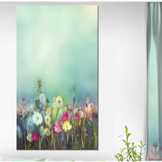 Interior Details Design Art "Dandelion Poppy and Daisy Flowers " Flower Wall Decor