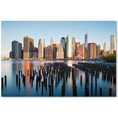 Interior Details Trademark Fine Art "Brooklyn Bridge & Financial District Wall Decor