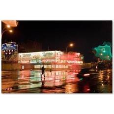 Neon wall art Trademark Fine Art "Nathan's Women Crossing Street Neon" Wall Decor