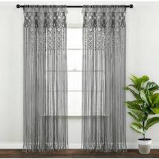 Curtains Lush Decor Boho Macrame 40x84"