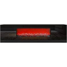 Modern fireplace tv stand Majnesvon Modern 65" Fireplace TV Bench 70.9x19.1"