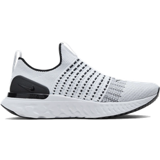 Men - Slip-On Running Shoes Nike React Phantom Run Flyknit 2 M - White/Black