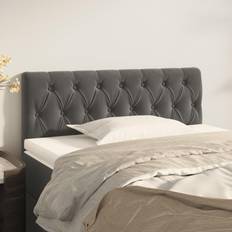 vidaXL Hoofdbord 90x7x78/88 cm Fluweel Donkergrijs