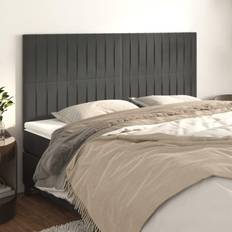 vidaXL Huvudgavlar 4 st Mörkgrå 100x5x78/88 cm Sammet Sänggavel