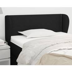 vidaXL Med Kanter Svart 83 x 23 x 78/88 cm Sänggavel