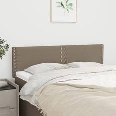 vidaXL Huvudgavlar 2 St Taupe 72 x 5 x 78/88 cm Sänggavel