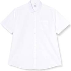 Seidensticker Non-iron Fil a Fil Short Sleeve Business Shirt - White