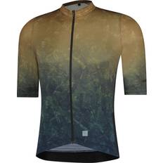 Radfahren Oberteile Shimano Evolve S.s. Jersey Transparent Gold Cykel t-shirt