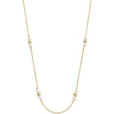 Guld halskæde 14 karat Spirit Icons Ophelia Karat Guld Halsband Med Diamanter 0,08 Carat W/vs Og Sötvattenspärlor S14416-45