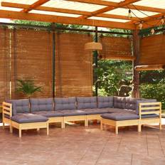 8 Loungeset Utemöbler vidaXL dynor Loungeset