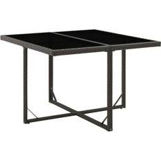 vidaXL Havebord 109x107x74 polyrattan