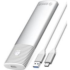 Externe Lagergestelle Orico M.2 SATA external drive enclosure, PWM2-WH-EP, USB-C, 5Gbps silver M.2 Festplattengehäuse, Silber