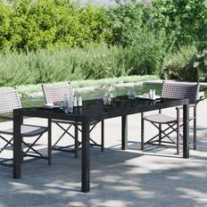 Noir Tables de Salle à Manger d'Extérieur vidaXL Table de Jardin Noir 190x90x75 cm