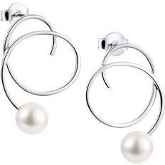 Efva Attling Little Curly Pearly Örhänge Silver