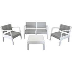 Aluminium Boîtes de rangement pour decks E3/75382 Conjunto De Jardin/Terraza De 2 Sillones +1 Sofa+1Mesa