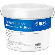 Wood Facade Paints Edm E3/25400 Pintura Plastica Mate Interior Blanca 4L Pintura para fachadas de madera Blanco