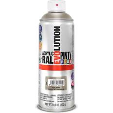 Peintures Pinty Peinture Bombe Brillante Aluminium RAL9006 400 ml Argent, Blanc