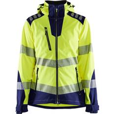 Arbejdstøj & Udstyr Blåkläder dame softshelljakke, Hi-vis Gul/marineblå