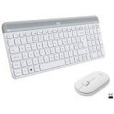 Logitech mk470 slim Logitech Slim Wireless Combo MK470 2.4 GHz Blanc Cassé