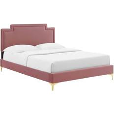 Pink Bed Frames modway Liva Performance Velvet King Bed