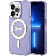 Iphone 14 pro max purple Guess hülle für iphone 14 pro max hülle purple case glitter gold magsafe