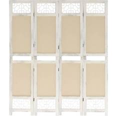 Separè vidaXL 4-Panel Cream Room Divider